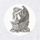 Étiquettes Un ange endormi sur la pierre (Design 2)