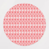 Étiquettes Un design abstrait rouge et orange vif avec des to (Design 2)