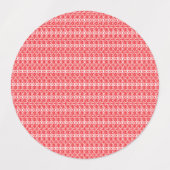 Étiquettes Un design abstrait rouge et orange vif avec des to (Design 1)