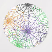 Étiquettes Un simple Motif Web d'Halloween Spider (Design 1)