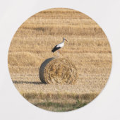 Étiquettes Une cigogne blanche (Design 2)