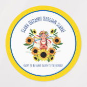 Étiquettes Une fille ukrainienne gloire à l'Ukraine imperméab (Design 1)