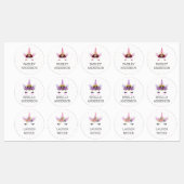 Étiquettes Unicorn Face Variété nom autocollants (Feuille)