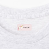 Étiquettes Unicorn rose nom fille (Apposé)