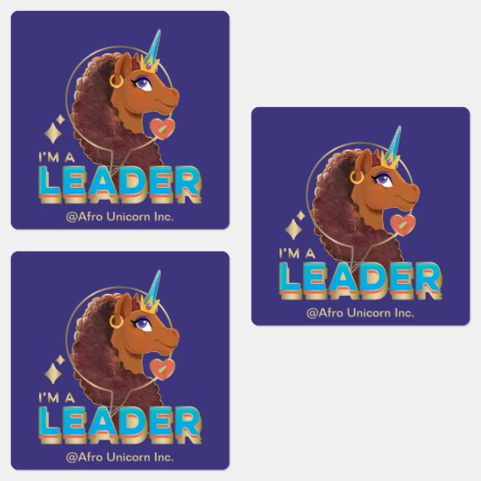 Étiquettes Unique à la licorne "I’m a Leader" Design (Groupe)