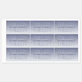 Étiquettes Unique moderne violet gris blanc imperméable (Feuille)