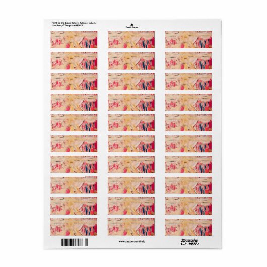 Étiquettes uniques pour vous avec conception abstr (Feuille entière)