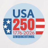 Étiquettes USA 250 - America's 250th Birthday - Stars Stripes (Design 1)