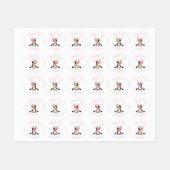 Étiquettes Vache rose innovante (Feuille)