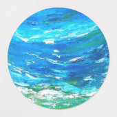 ÉTIQUETTES VAGUES OCÉANES (Design 1)