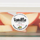 Étiquettes Vanilla Extrait Étiquette, haricot de Madagascar (Apposé)