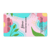 Étiquettes Vector Pink Serum Dropper Botter (Devant)