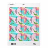 Étiquettes Vector Pink Serum Dropper Botter (Feuille entière)