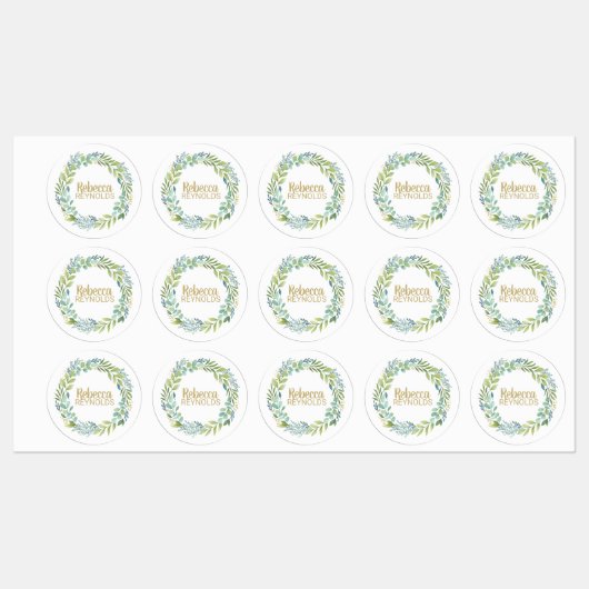 Étiquettes verdoyants Botaniques imperméables (Feuille)