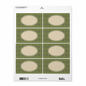 Étiquettes Vert Argyle (Feuille entière)