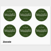 Étiquettes verts et blancs classiques de pot de (Feuille)