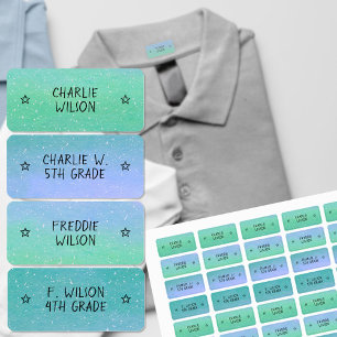 Étiquettes Vêtement avec nom d'étoile codé par couleur dégrad