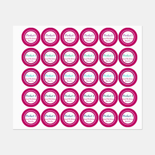 Étiquettes Vêtements de 5 lignes PETIT 0,75 po (Feuille)