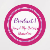 Étiquettes Vêtements de 5 lignes PETIT 0,75 po (Design 1)