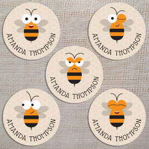Étiquettes Vêtements pour bébés enfants abeille à miel mignon