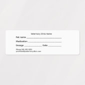 Étiquettes Veterinary Medication Label – Medium & Waterproof (Design 2)