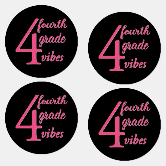 Étiquettes Vibes de Fourth Grade (Groupe)