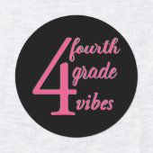 Étiquettes Vibes de Fourth Grade (Design 1)