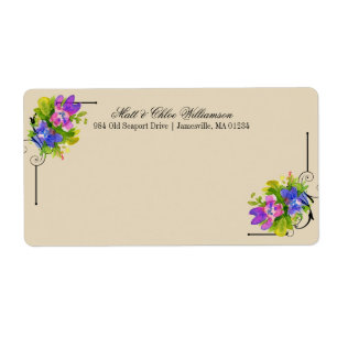 Étiquettes victoriens avec accents floraux
