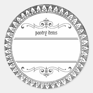 Étiquettes vides vintages d'articles d'office