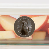 Étiquettes Vierge vintage et enfant avec cadre argenté (Apposé)