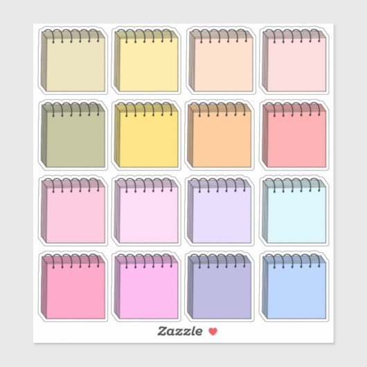 Étiquettes vierges écriture couleur pastel mini pl (Feuille)