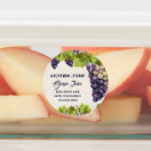 Étiquettes Vigne de raisin Jam Jar Canning (Apposé)