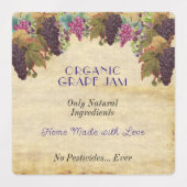 Étiquettes Vins de raisin bio à la confiture rustique (Design 1)