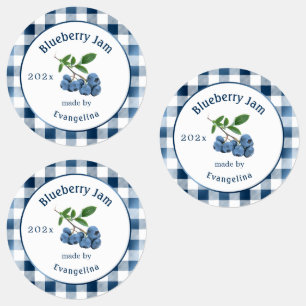 Étiquettes Vintage Bleu Bleu Confiture Canne