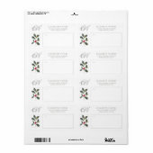 ÉTIQUETTES : VINTAGE NOËL HOLLY (Feuille entière)