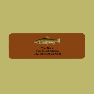 Étiquettes Vintage Rainbow Trout Saddle Brown