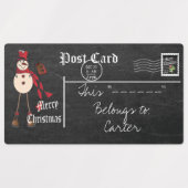 Étiquettes vintage Snowman (Design 1)