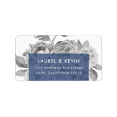 Étiquettes vintages d'adresse de retour Floral | M (Devant)