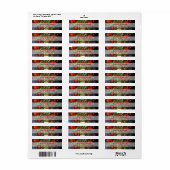 étiquettes vintages d'art floral. Poppies rouges (Feuille entière)