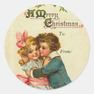 Étiquettes vintages de nom de Noël