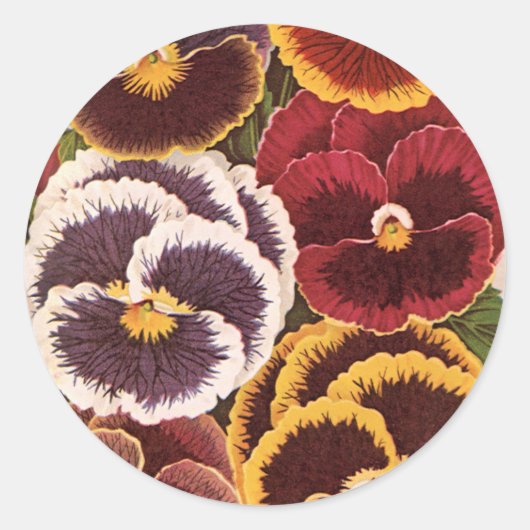 Étiquettes vintages de paquets de semences, Fleurs (Devant)