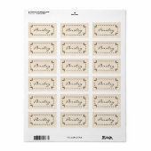 Étiquettes vintages en persil (Feuille entière)