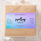 Étiquettes Violet Et Bleu Visage Et Sérum De Cheve (En situation)