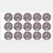Étiquettes violettes abstraites (Feuille)