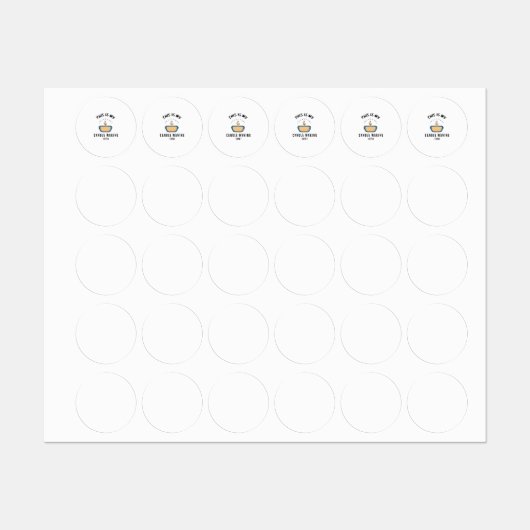 Étiquettes voici ma chemise de fabrication de bougie (Feuille)