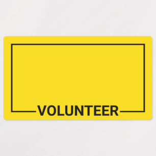 Étiquettes Volontaire jaune vierge