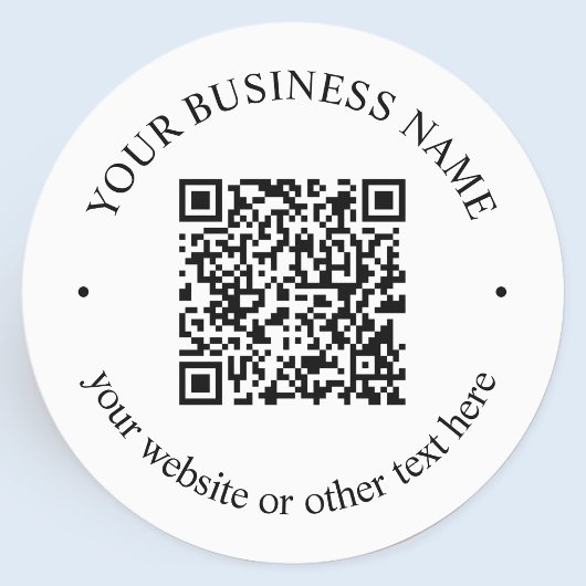 Étiquettes Votre code QR téléchargé plus texte circulaire mod