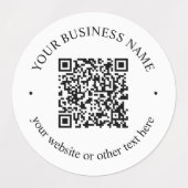 Étiquettes Votre code QR téléchargé plus texte circulaire mod (Design 1)