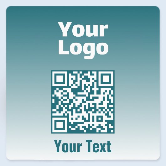 Étiquettes Votre logo avec code QR modifiable et Ombre de dég