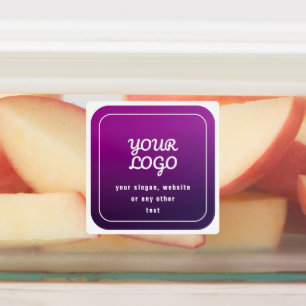 Étiquettes Votre logo et ombre dégradée violet clair à foncé
